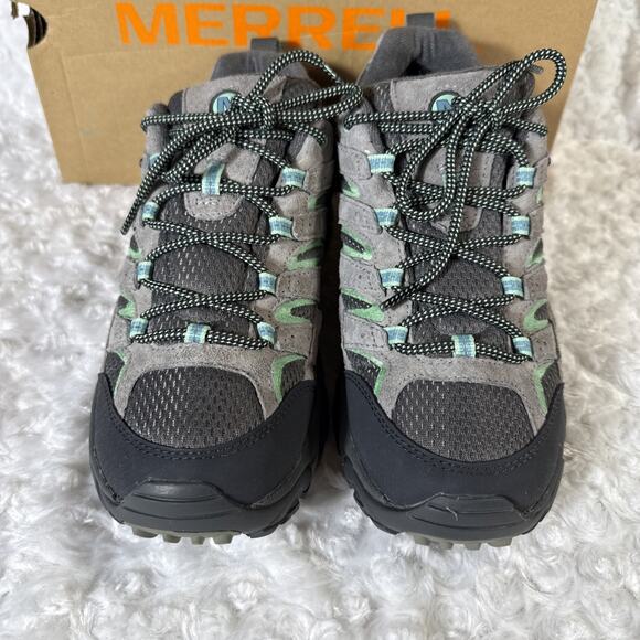 Merrell Women's MOAB 2 WP Hiking Shoe Drizzle/Mint J06028 Size: 9.5 W - Picture 3 of 11